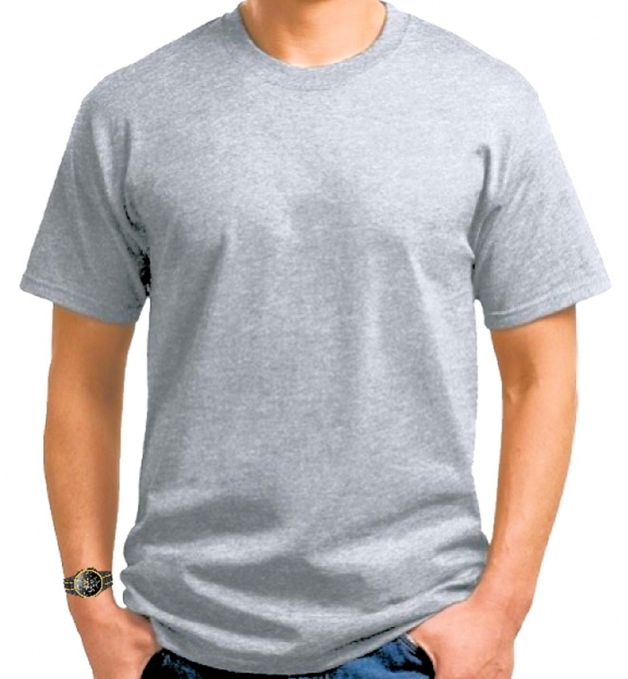 Camisetas 100% Poliéster Cinza para Sublimação - Tamanho EG
