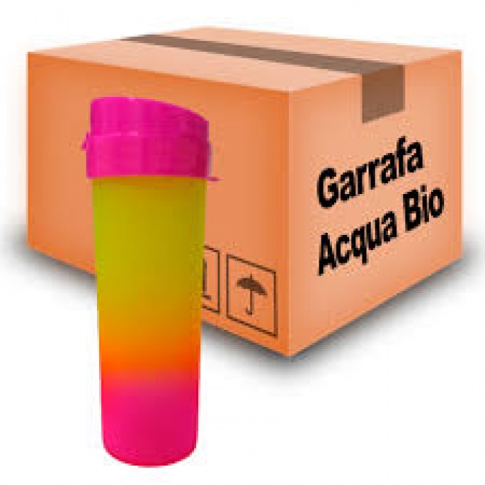 Kit com 10 Garrafas Rosa com Amarelo Eco World - 480ml - Degradê