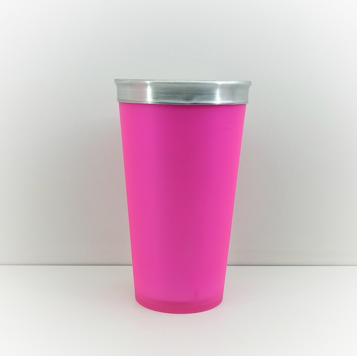 Copo de Alumínio Térmico Rosa Pink para Transfer 475ml | Loja SANDALMAQ