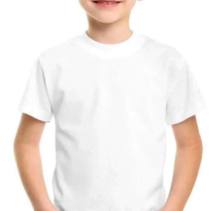 Camiseta Branca Para Sublimação Infantil - Tamanho 6