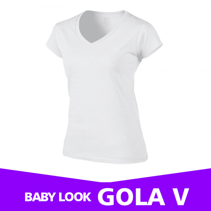 10 Camisetas Branca Tamanho GG Baby Look Em Poliéster P/ Sublimação