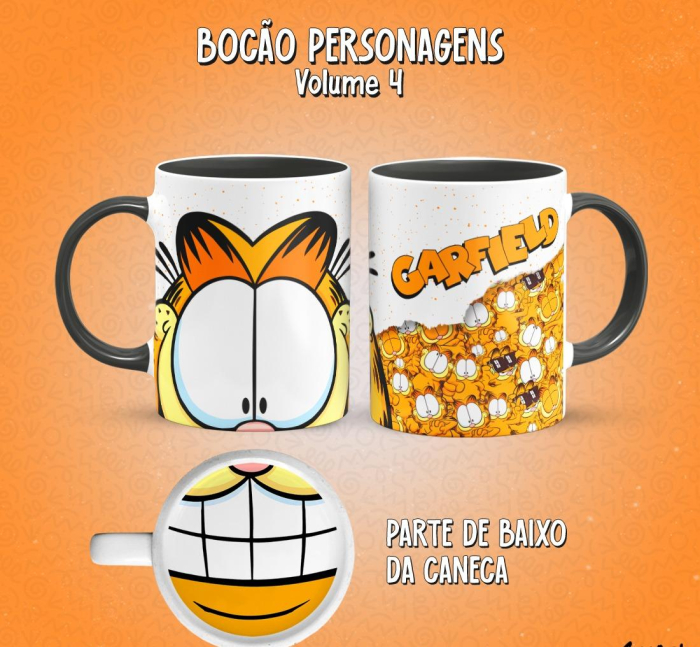 arte bocão garfield | Loja SANDALMAQ
